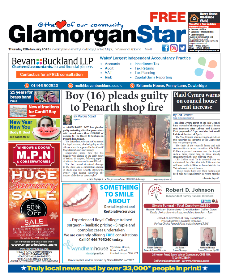 Marcus Stead Glamorgan Star January 2023