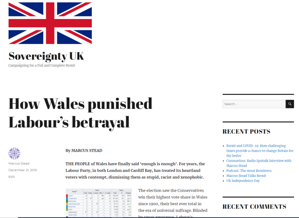 Marcus Stead Sovereignty UK